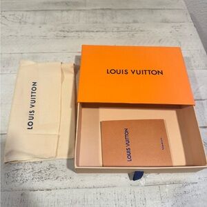 Louis Vuitton Orange Box with Cream Dust Bag